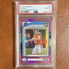 Bo Nix Rookie Card - PSA 10 Graded Panini 2024 Donruss Optic Preview Pink Prizm