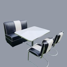American Booth  Diner Furniture 50s 60's style Table Bench & two chairs