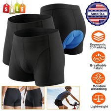 Padded Bike Shorts for Mens 3D Padded Cycling Bicycle Underwear Black Anti-Chafe