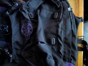 Quest Backpack. Used In Good Condition. Black And Purple, Many Pockets.