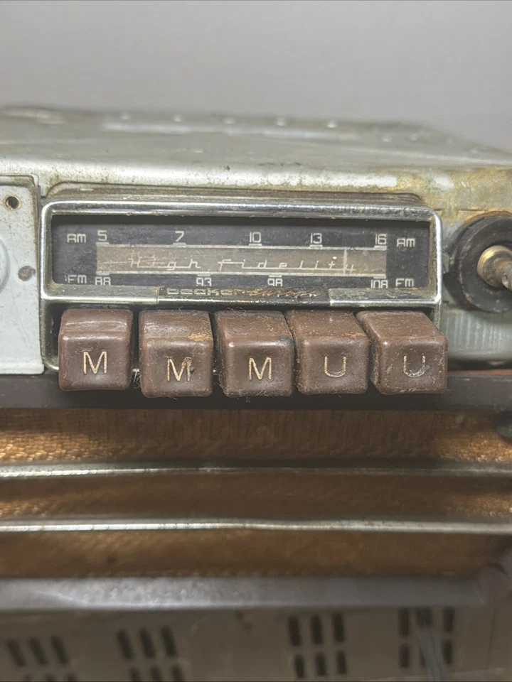 Radio Pontón Mercedes Benz Becker Europa 190SL 190 de Colección con Amplificador + Altavoz ¡Sin Probar! Foto 3 de 4