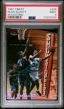 1997 FINEST W/COATING #208 SEAN ELLIOTT PSA 9