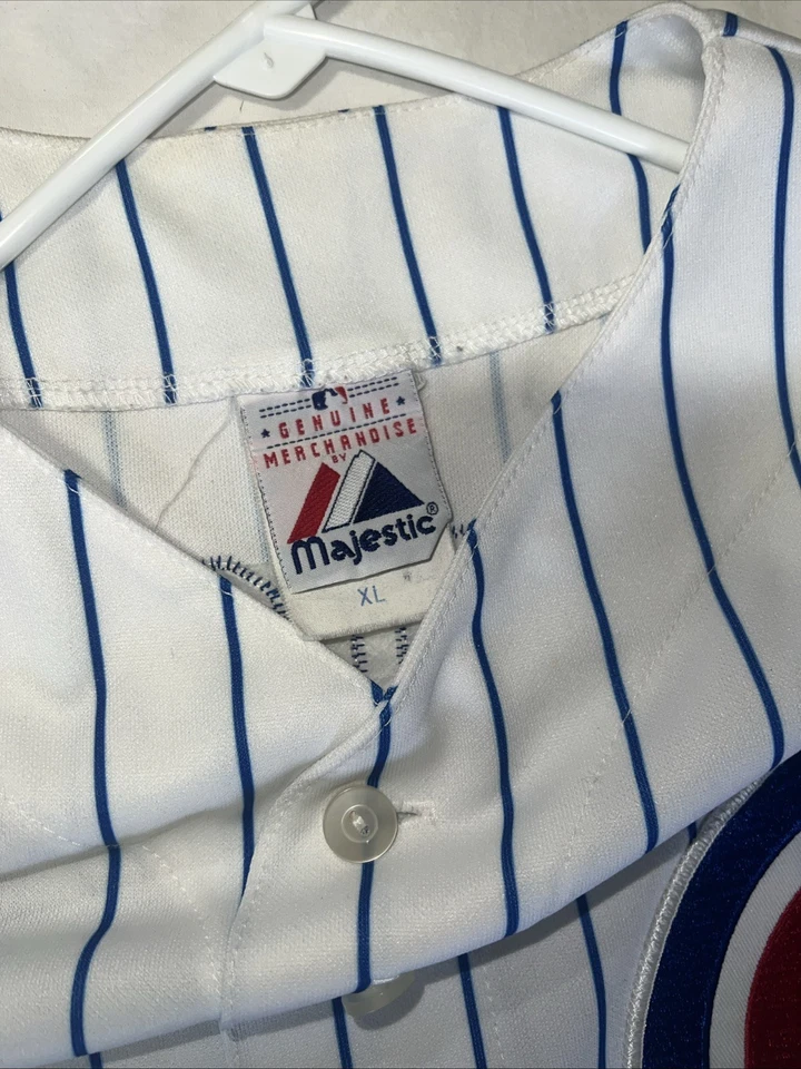 Camiseta deportiva de béisbol vintage majestuosa auténtica MLB de los Chicago Cubs Sammy Sosa #21 XL Foto 3 de 4