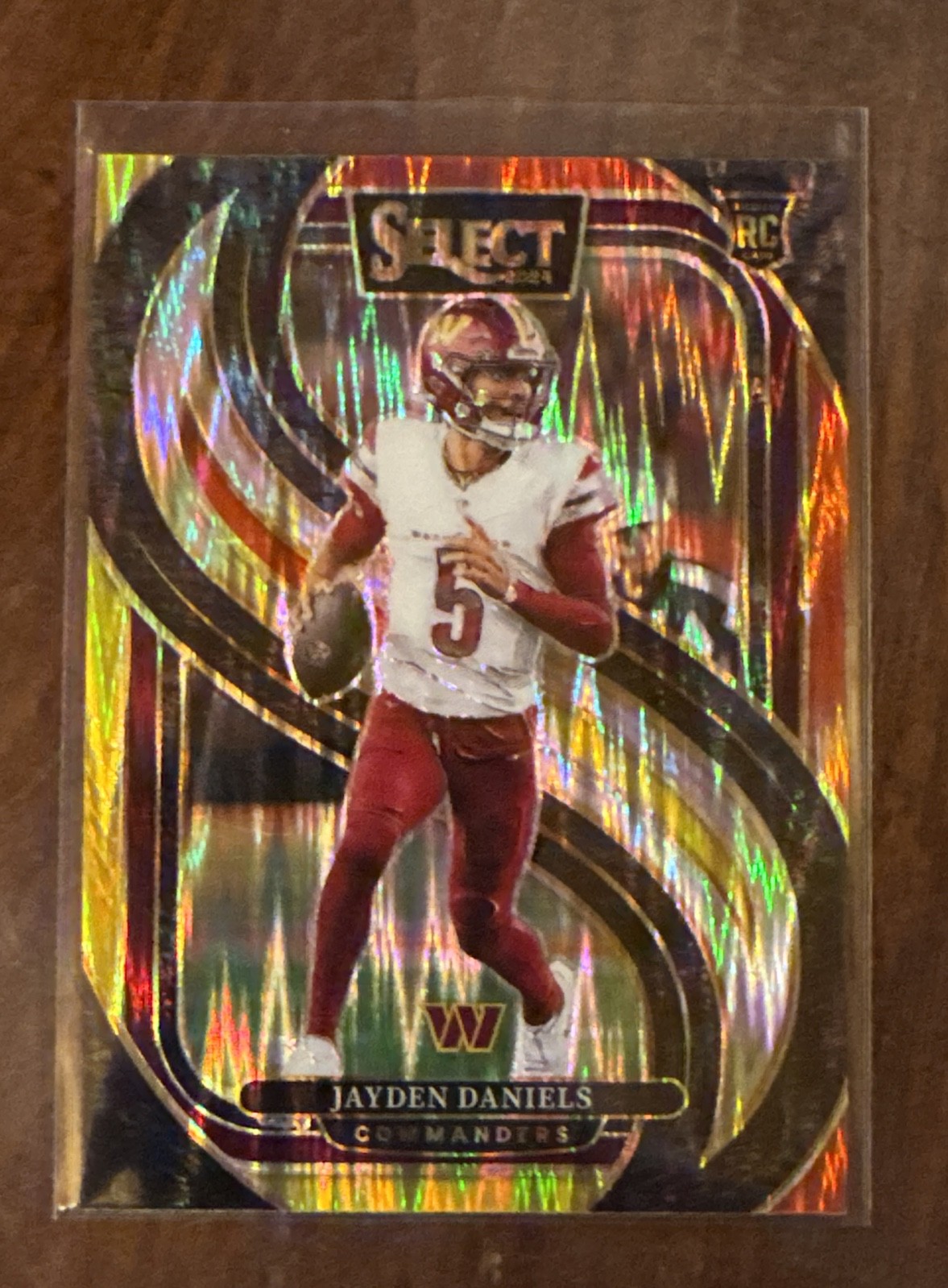 2024 Panini Select - Premier Level Jayden Daniels #112 Black & Gold Shock Prizm