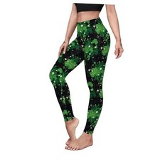 Women's St. Patrick's Day LeggingsD Printed Irish Green X-Large Shamrock 3