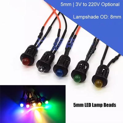 5mm LED Lämpchen 3V-220V Optional Leuchtdioden Für DIY Beleuchtung Projekte