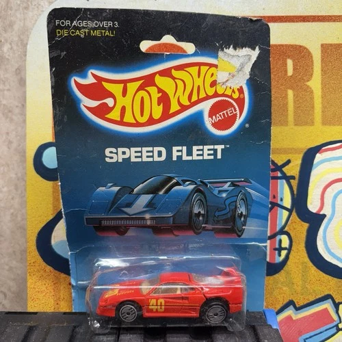 Vintage 1988 Hot Wheels Ferrari F40 Speed Fleet Series - 1468 Red UH 1:64