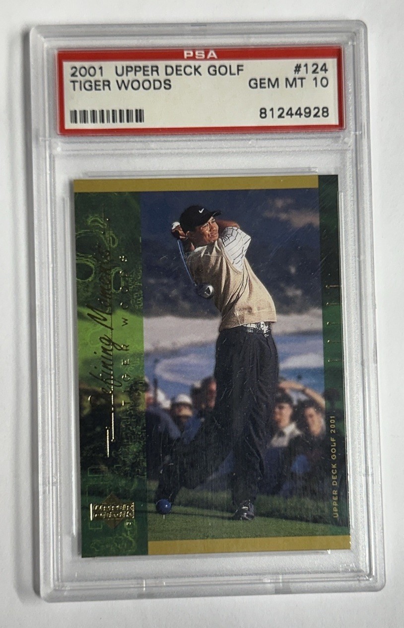 2001 Upper Deck Tiger Woods Rookie #124 PSA GEM MT 10