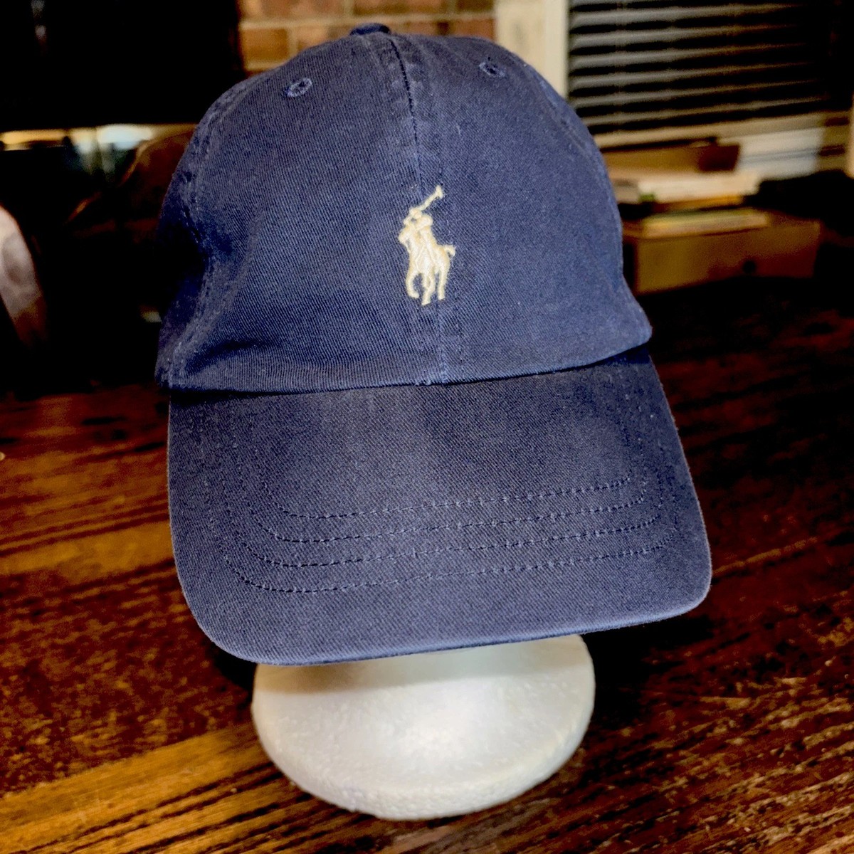 Polo Ralph Lauren Cotton Baseball Hat Navy Blue / Yellow