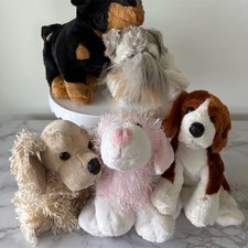 Webkinz Plush Dog Collection Rottweiler Schnauzer Cocker  More 5 piece Bundle