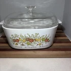 CorningWare Spice of Life Vintage A-5-B 5 Quart with Pyrex Lid Casserole Dish