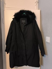 Ladied Black Regatta Waterproof Coat Size 22 Warm Thermal Knee Length.