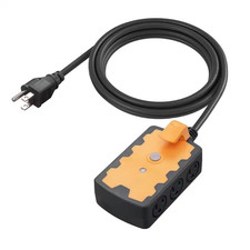 6-Outlet Heavy Duty Power Strip with 6 Ft. Extension Cord for Indoor and Outdoor