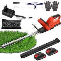 21V Akku Heckenschere Strauchschere Heckentrimmer Mit 2X Akku Und LadegeräT Set