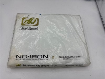 Lady Pepperell No-Iron Muslin Double Flat Sheet 81 x 104 Before Hemming