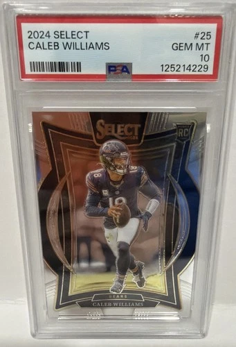 2024 Panini Select #25 Caleb Williams Rookie Card PSA 10