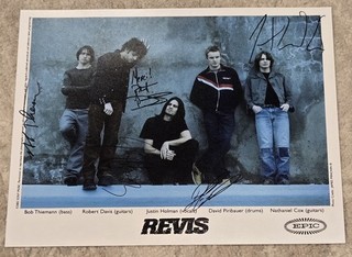 Revis Band Autographed Signed 8x10 Publicity Photograph 2002 Sony EPIC Records