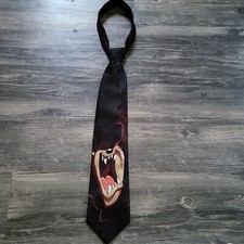 Looney Tunes Mania 90's Taz Tie Tasmanian Devil Looney Toons Vintage 1995 Silk
