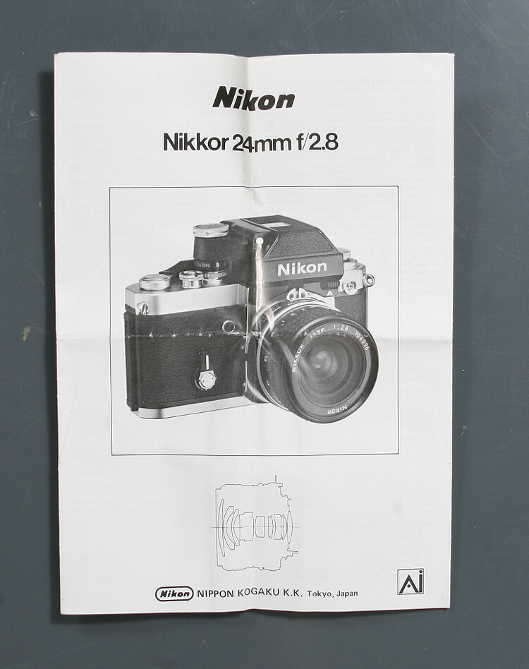 にに NIKON NIKKOR 24MM F 2.8 AI LENS INSTRUCTIONS/133514 | eBay