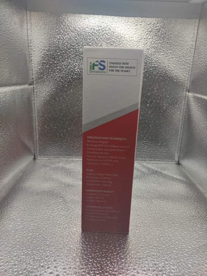 HK Gaming NAOS-M 59g Ultra Lightweight Honeycomb Shell Gaming Mouse Black - Image 2 of 4