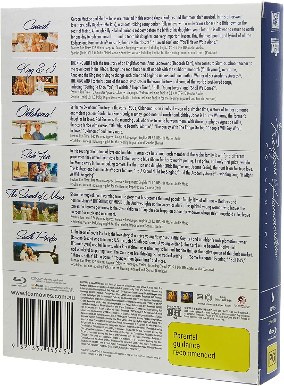 The Rodgers & Hammersteins Collection (6 Disc Blu-ray Box Set ...