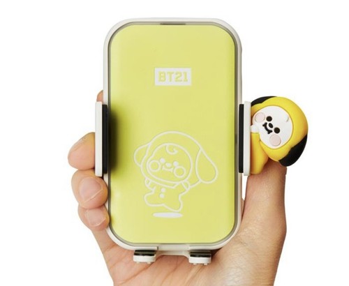 BT21 Baby NEW Car Wireless Charger Charging Cradle Cell Air Vent Phone Holder - Zdjęcie 18 z 26