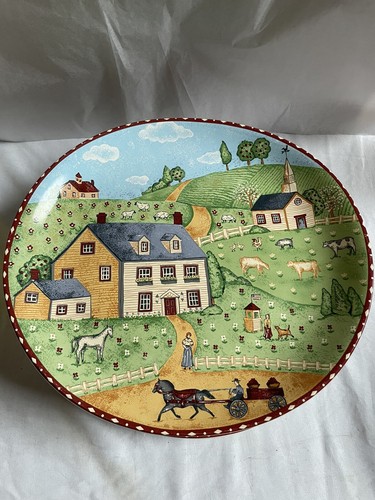 Set 7 Sango Green Acres 4873-20 Ovale Essteller 11,25" x 10,5" Country Farm - Bild 2 von 14
