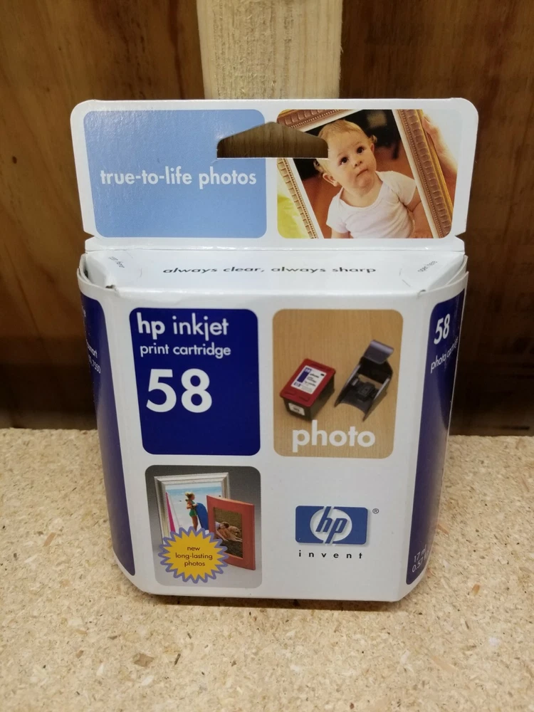 HP 58 Multi Color Photo Printer Ink Cartridge Expired AUG 2004 Sealed Genuine