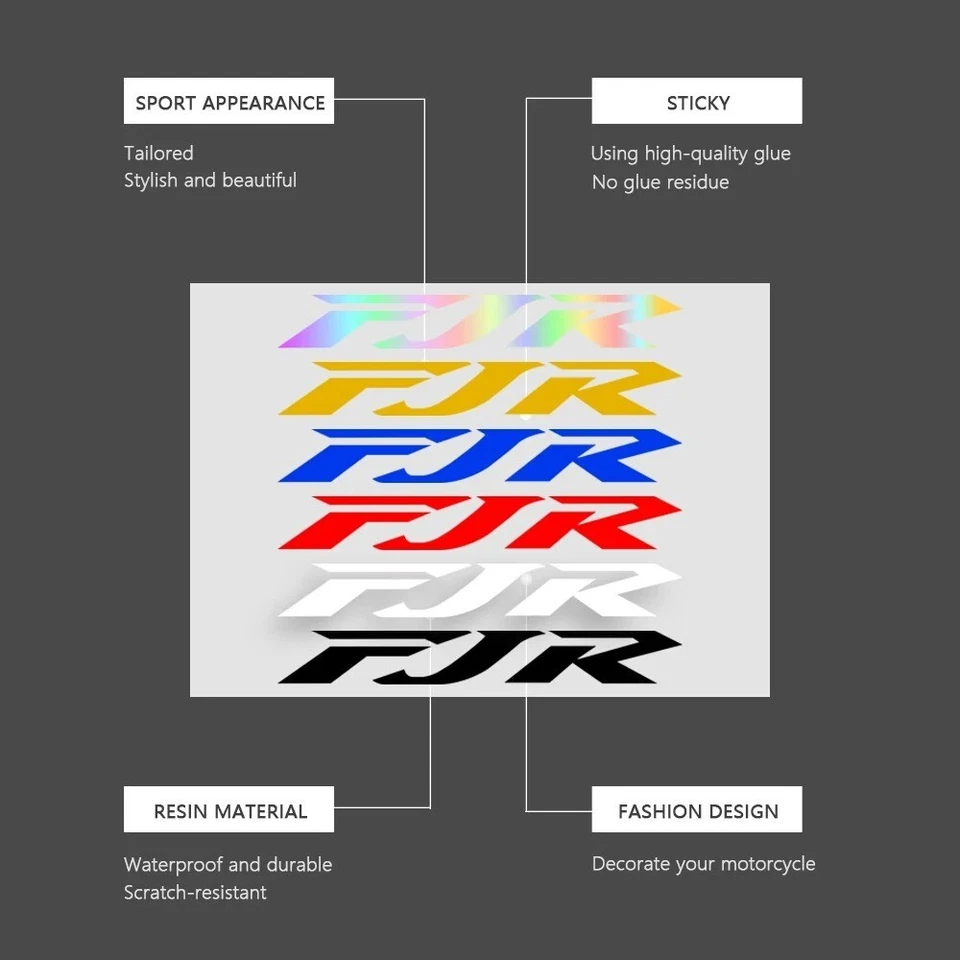 Calcomanía impermeable adhesiva de motocicleta FJR para Yamaha FJR1300 FJR1300A FJR1300ES Foto 3 de 4