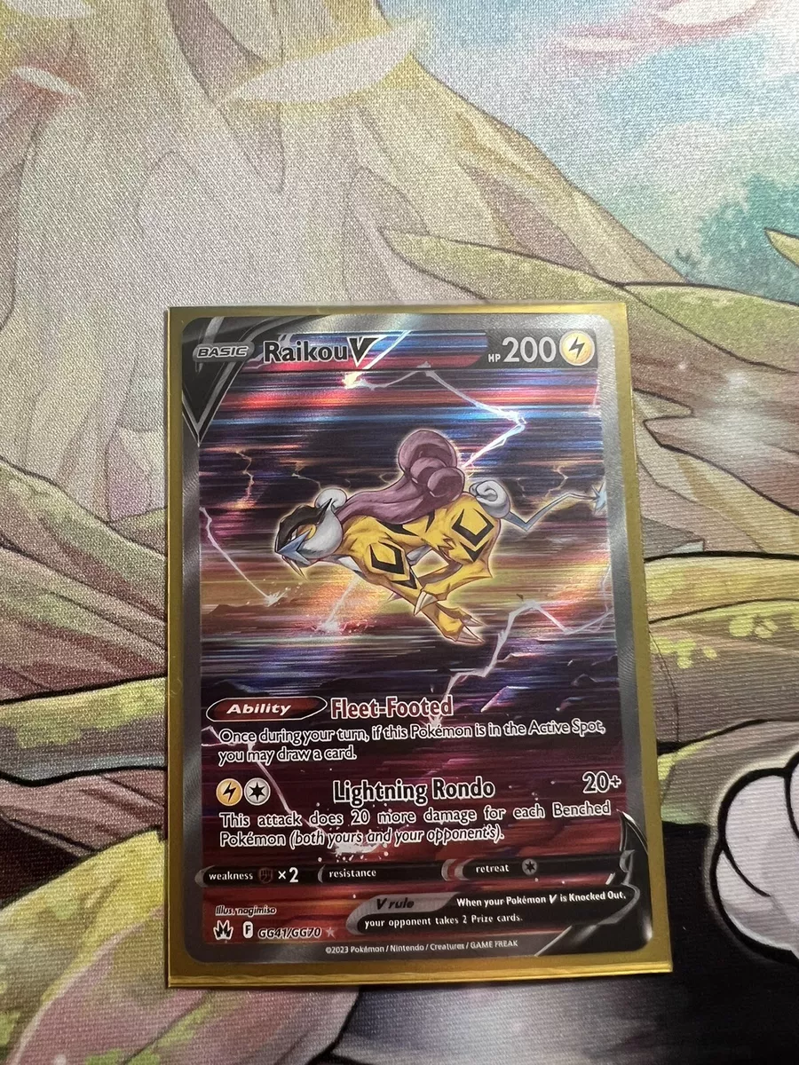 Pokemon Raikou V GG41 Crown Zenith Galarian Gallery Full Art English *IN  HAND*