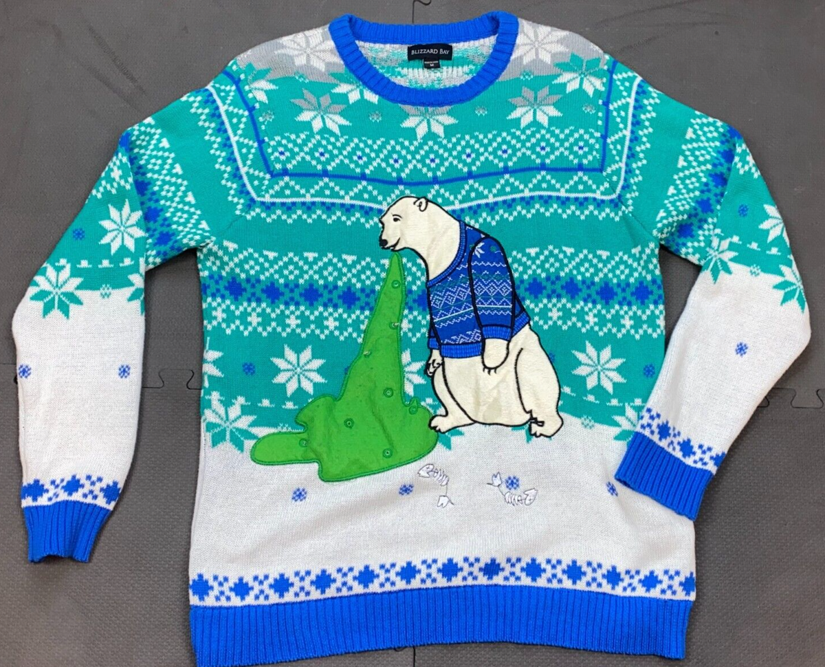 Eisbär Pullover Herren Retro DRUNK POLAR BEAR UGLY CHRISTMAS PARTY