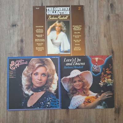 3 album lot BARBARA MANDRELL Lovers Friends And Strangers Loves Ups And vinyl lp