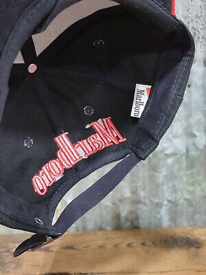 Vtg NOS 90s Marlboro Lizard Rock Black Red Strapback Trucker Vtg NOS 90s Marlboro Lizard Rock Black Red Strapback Trucker