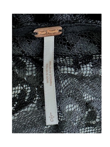 Free People Maxikleid schwarz Spitze Herzausschnitt - Bild 7 von 7