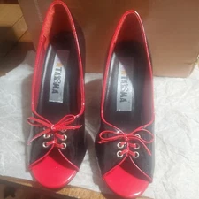 XX 0819 Pumps  By Funtasma Black and Red Tied  Pump