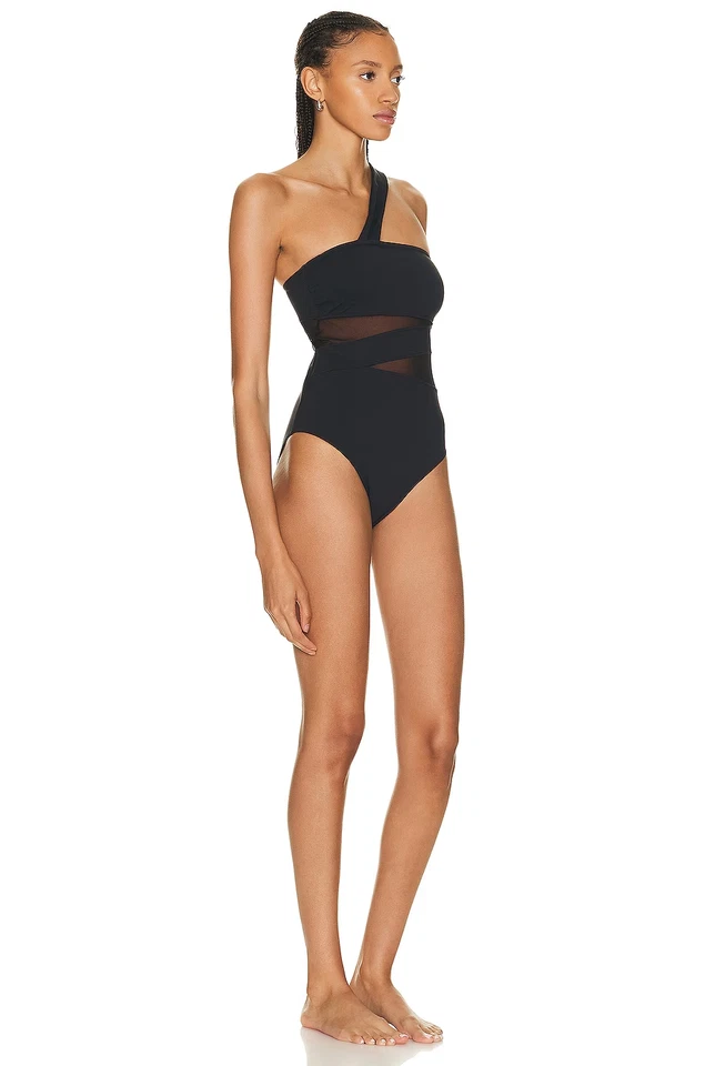 Maiô WOLFORD Cindy malha transparente modelagem opaca uma peça preto XS - Imagem 2 de 4