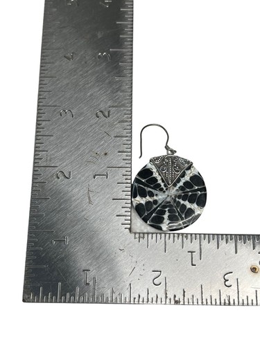 Set Collana e Orecchini Artigianali Conchiglie Ceritio Argento Sterling Bianco e Nero (S - Foto 5 di 5