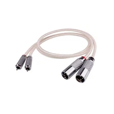 Pair Silver Plated RCA Male to XLR Male/ Female Hifi Audio Interconnect Cable