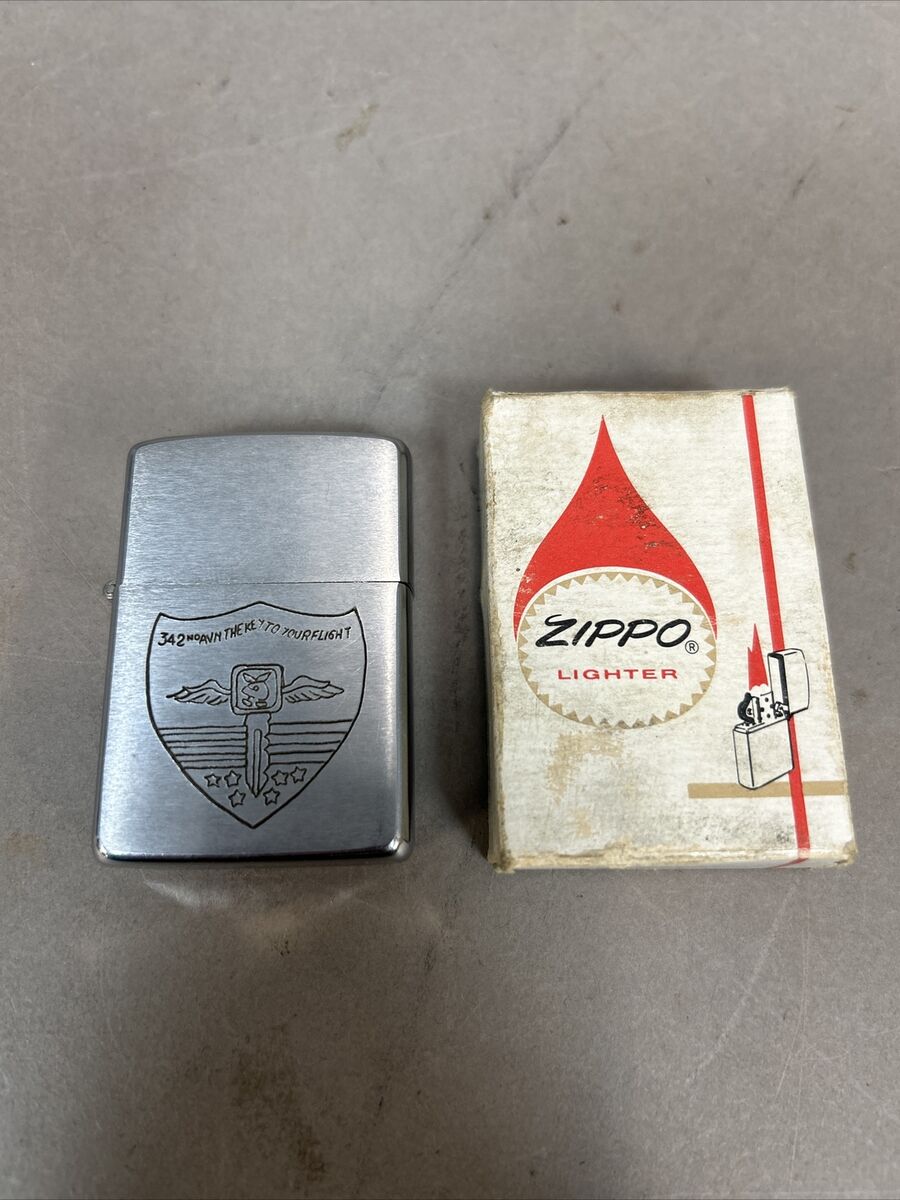 Vintage Vietnam Era Engraved Zippo Lighter With Box