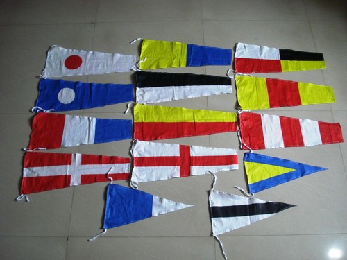Marine Marine Marine Signal Code FLAGGE Set - Set insgesamt 14 Flaggen mit Etui Abdeckung - Baumwolle - Bild 10 von 12