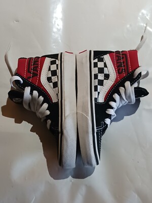 Vans USA製Sk8-Hi ブラック/レッド チェック柄 Vans USA製Sk8-Hi ブラック/レッド チェック柄