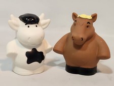 Ertl Tomy Hayride Animals--Horse and Cow 2.5" Tall Lot of 2