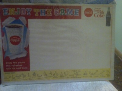 Coke a cola basketball referree signals paper place mat vintage