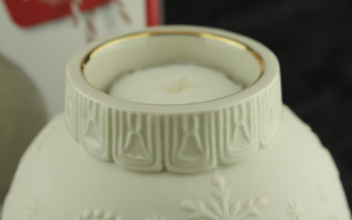 "Fiocco di neve ornamentale Lenox Holiday Votivo con Portacandele in rilievo 4,3" - Foto 4 di 7