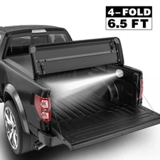 6.5FT 4-FOLD Truck Bed Tonneau Cover For 1988-2007 Silverado GMC Sierra Pickup