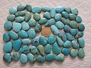 65 Mixed Turquoise Cabs 500 carats Blue Green Cabochons Wholesale Lot