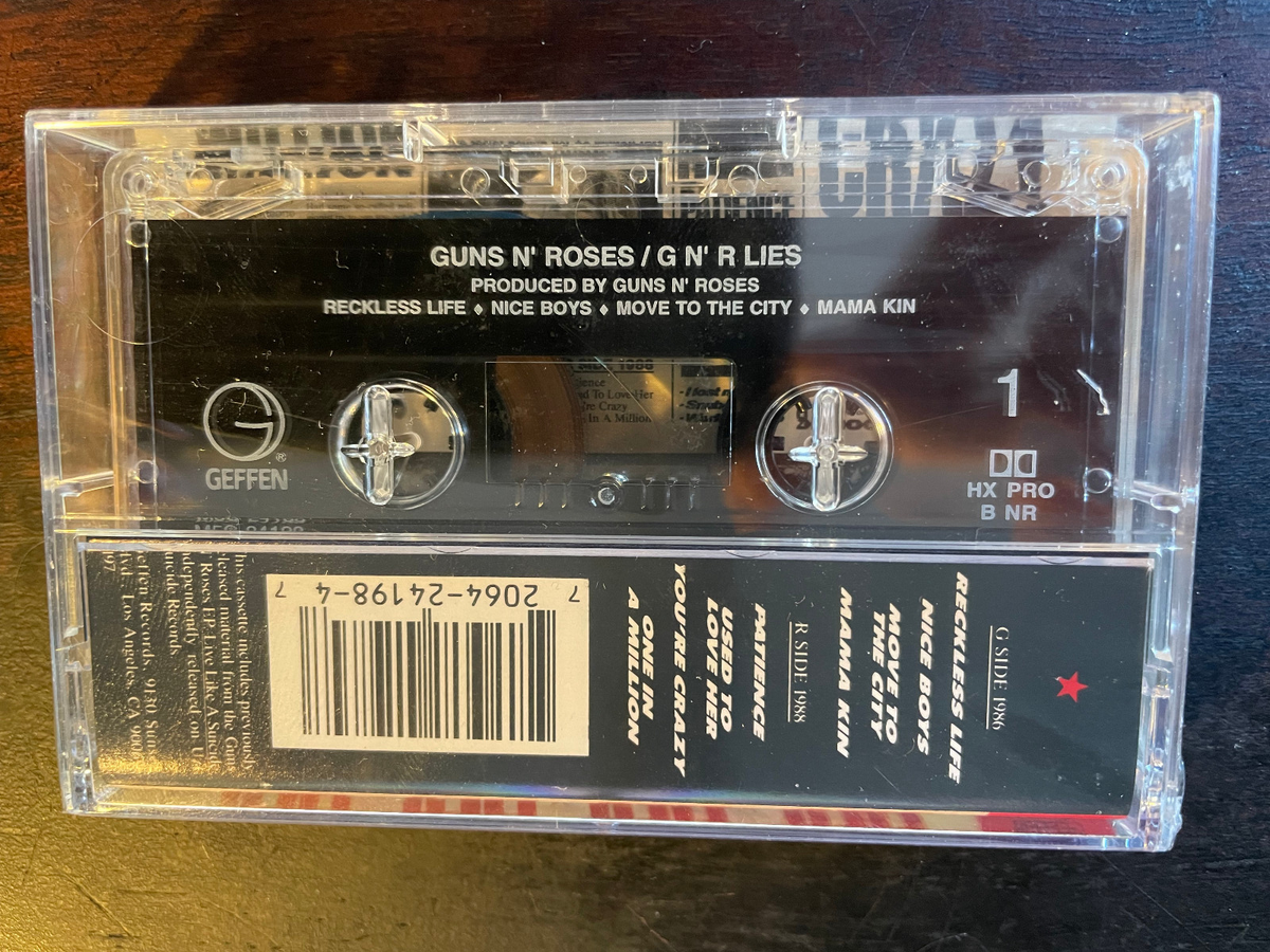G N' R Lies [PA] by Guns N' Roses (Cassette, Nov-1988, Geffen) for