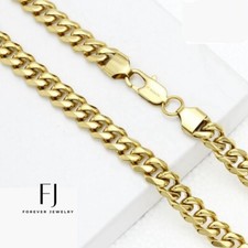 DG Men's 24" Stainless Steel 8mm Cuban Curb Necklace,Gold plated Box