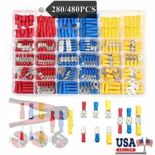 280/480PCS Insulated Electrical Wire Splice Terminal Spade/Crimp/Ring Connector