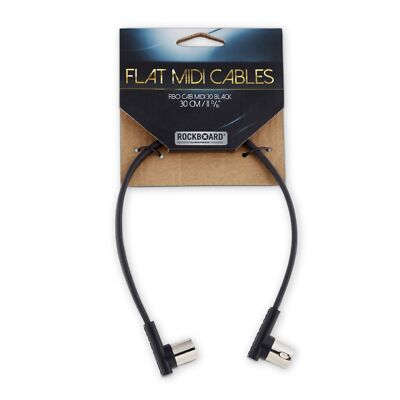 RockBoard Flat MIDI Cable - 30 cm (11 13/16''), Black